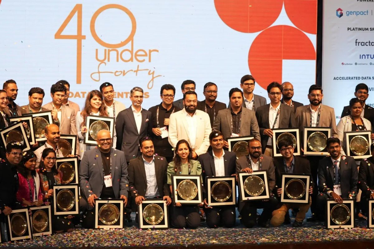 40 Under 40 honorees on stage